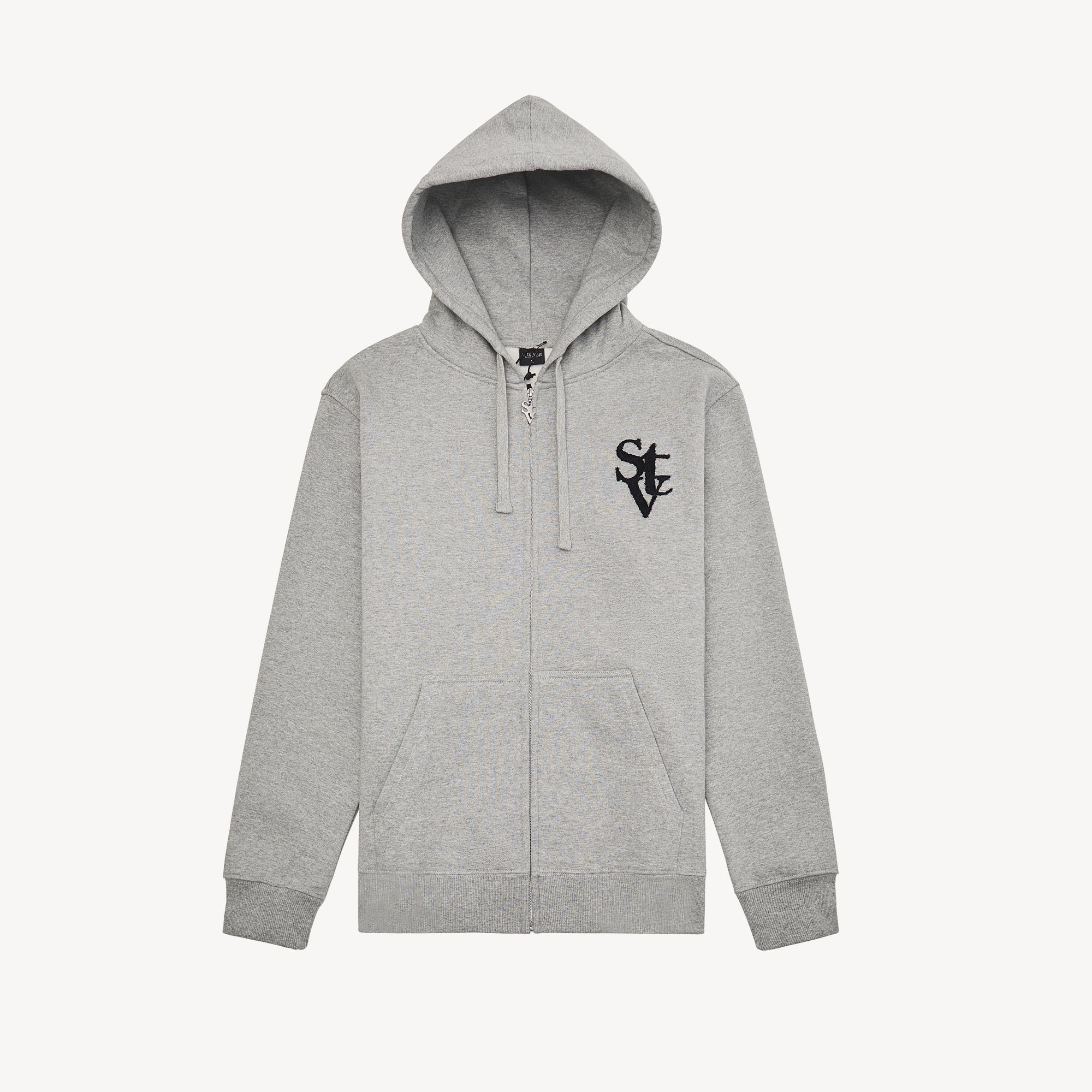 SI TU VEUX LOGO ZIP HOODIE - HEATHER GRAY - TV0091